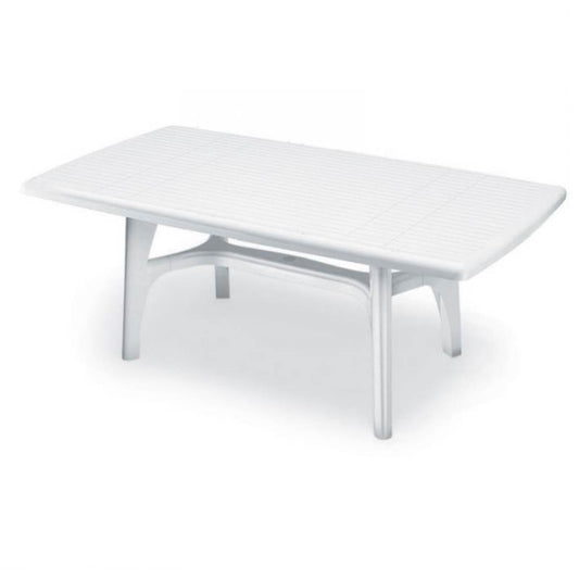 Tavolo in resina bianco 180x95 cm. PRESIDENT 1800