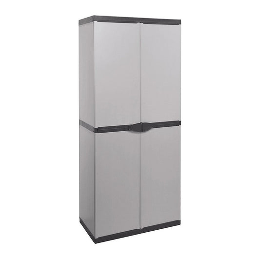Resin cabinet with 4 shelves and two doors cm 68 x 39.5 x 168 h